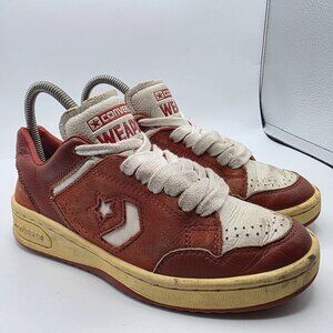 Converse Weapon Low Ritual Red Womens Size 6 Leather Shoes Casual Walking Bright
